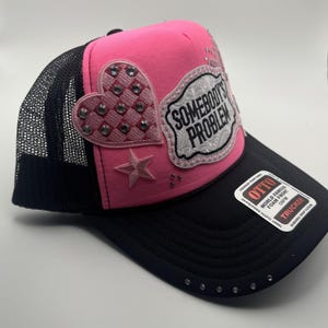 Somebody&#39;s Problem Bling Trucker Hat