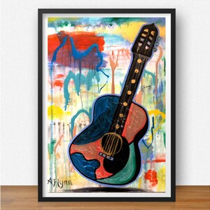 Metallic Guitar Printable