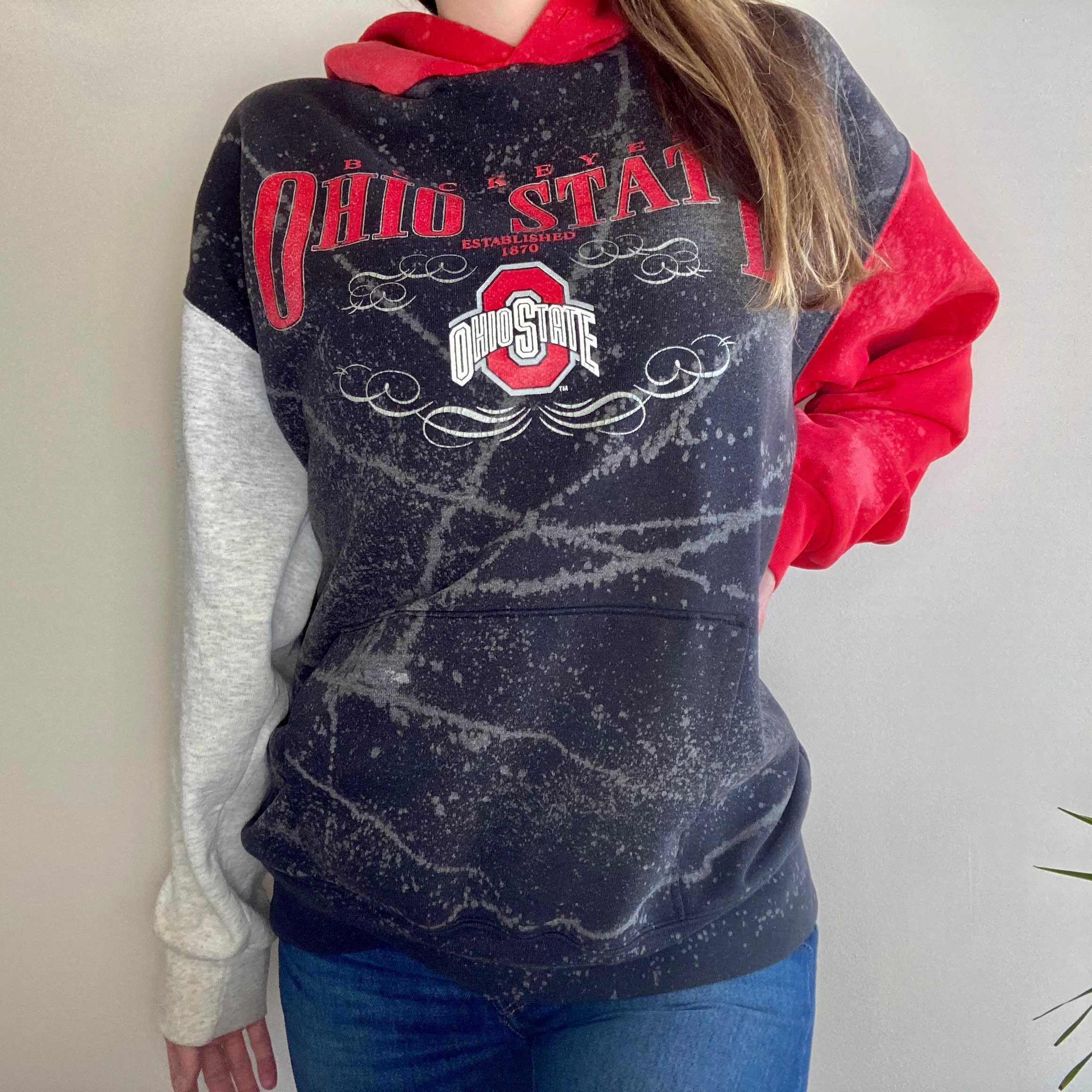 VINTAGE Ohio State Tie Dye Hoodie/Säure waschen/Vintage | Etsy