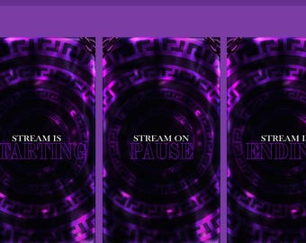 Purple Chains Animated TikTok Stream Overlay Package, TikTok Overlays (Digital Download)
