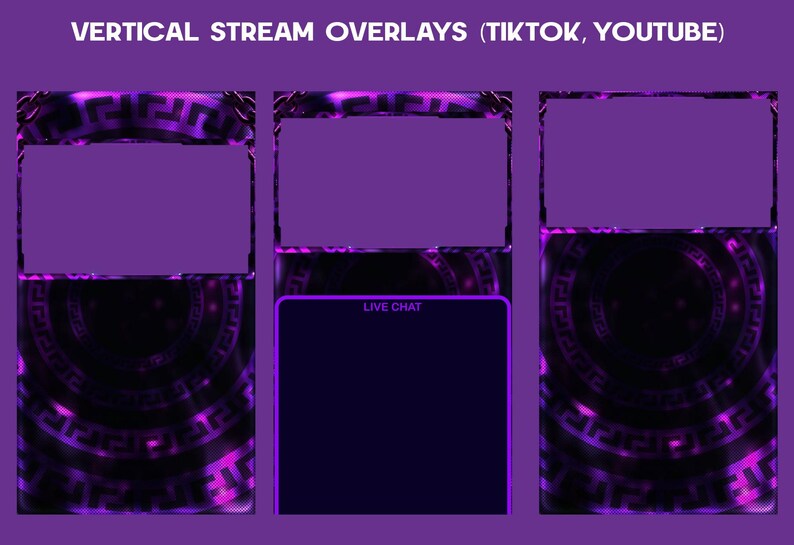 Overlay Chain Box Purple Chains Animated Tiktok Stream Overlay Package, Tiktok Overlays ...