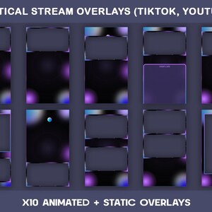 Cosmic Glow Animated Tiktok Stream Overlay Package : Tiktok Overlays ...