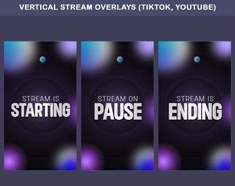 Paquete de superposiciones animadas Cosmic Glow para transmisiones de TikTok: Superposiciones para TikTok (Descarga digital)