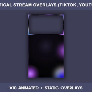 Cosmic Glow Animated Tiktok Stream Overlay Package : Tiktok Overlays ...