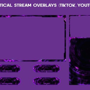 Purple Chains Animated Tiktok Stream Overlay Package, Tiktok Overlays ...
