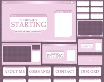 Dream Pinky Animated Stream Package: For Twitch Overlay, YouTube, Kick | Pinky Overlays