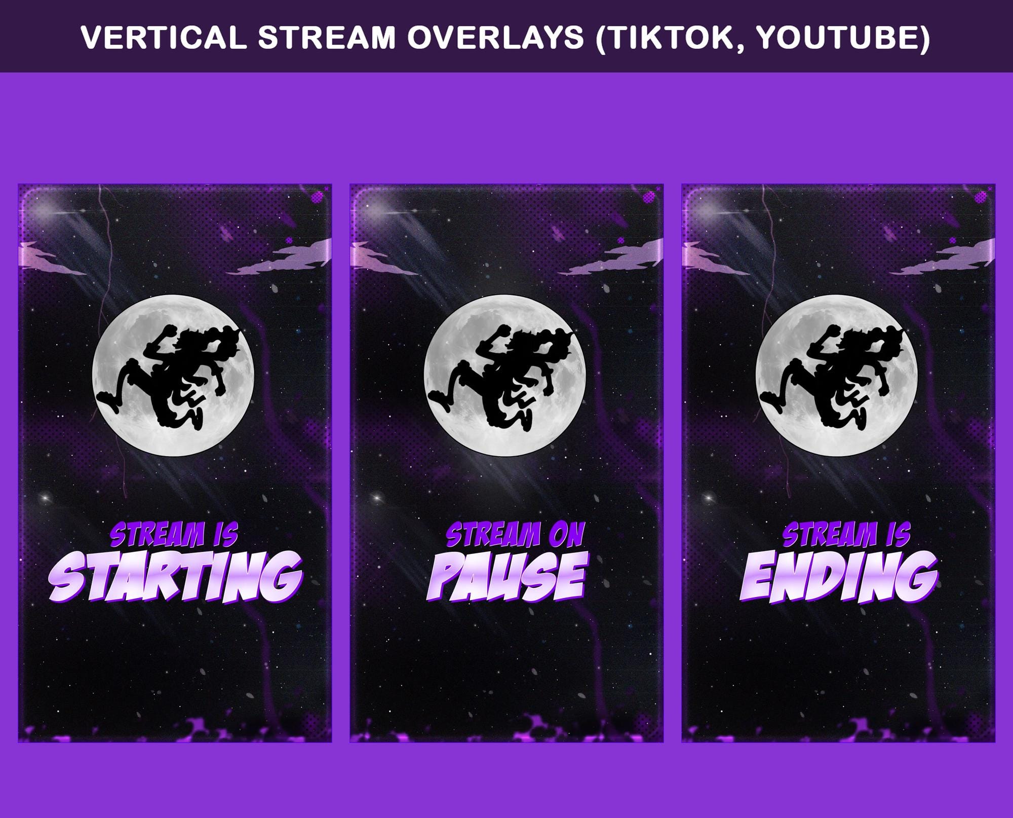 Moonrise Gear Animated TikTok Stream Overlay Package : TikTok Overlays (Digital Download) - animated preview