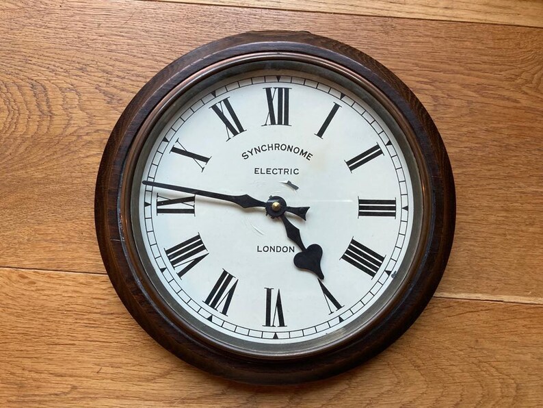 Antique Factory / Office slave Clock Synchronome Etsy
