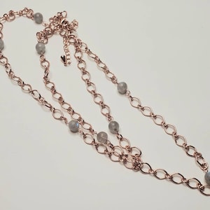 Copper Necklace with intermittent gorgeous stones