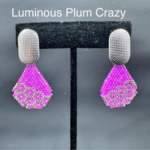 Neon Drop Earrings hand beaded