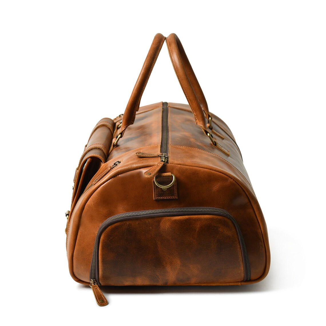 Personalised Leather Duffle Bag with Shoe CompartmentLarge Etsy