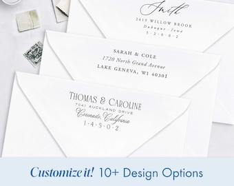 Elegant Wedding Address Stamp Personalized Gift for Couple Save the Date Invitation Stamp Customized Wedding Gift Idea for Newly Wed