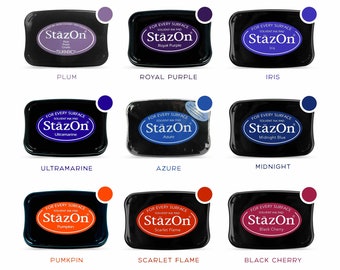 Ink for Stamp StazOn Ink Pad Choose Your Color(s) Archival and Acid Free Quick Drying Solvent Ink