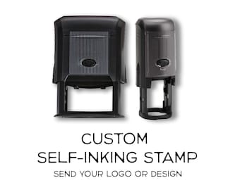 Self-Inking Stamp Custom Stamp With Your Design Mini Business Logo Stamp Packaging .5" .75" 1" 1.5" 2" 2.5"