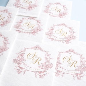 Custom Wedding Crest Napkin