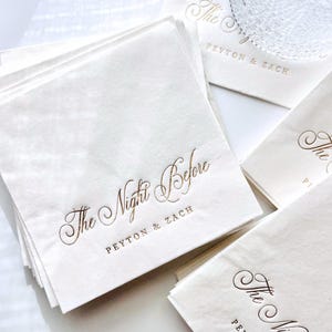 The Night Before Wedding Welcome Party Beverage Napkins