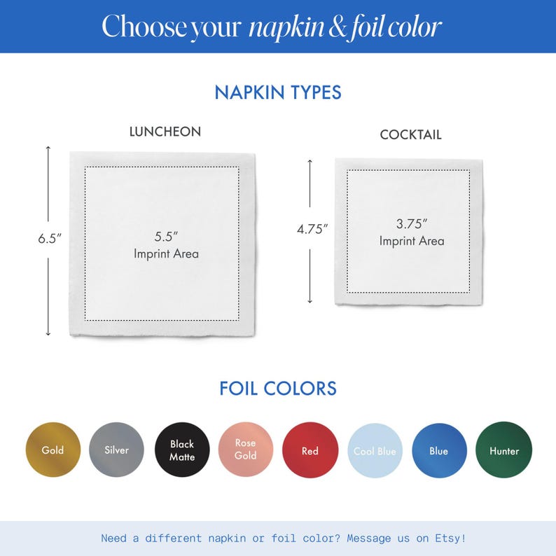 two napkins with different colors and sizes