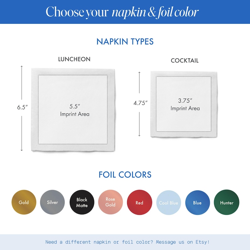 two napkins with different colors and sizes