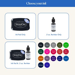 StazOn Ink Pad Choose Your Color(s) Ink Pad for Stamp Ink for Scrapbooking Archival and Acid Free Quick Drying Solvent Ink image 2