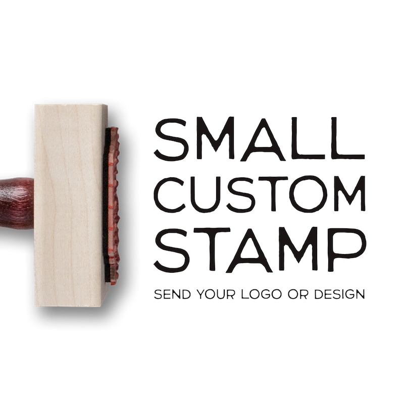 Small Custom Logo Stamp Half Inch Wood Loyalty Stamp