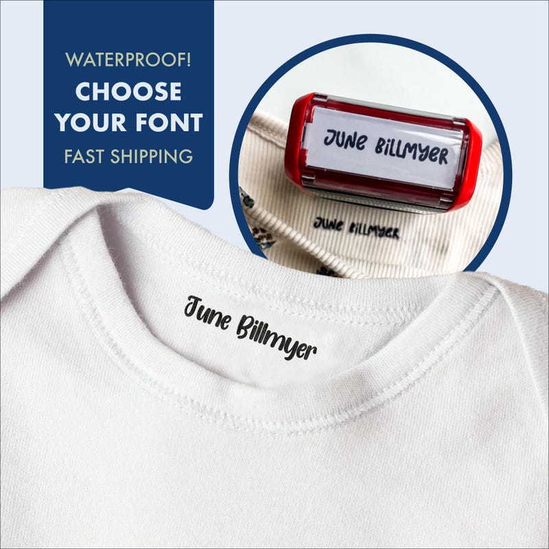 Waterproof Name Stamp for Clothes Etsy