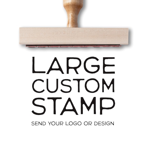 Large Custom Stamp Business Stamp Custom Logo Stamp Etsy UK