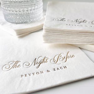 Custom Rehearsal Dinner Cocktail Napkins
