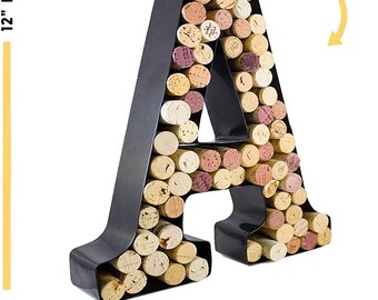 Letter F Cork Container Decorative Holder Oenophilia Wine Cork Letters Collector 16” 049035 for Fathers Day Letter F Cork Container Decorative Holder Oenophilia Wine Cork Letters Collector 16” 049035 for Fathers Day
