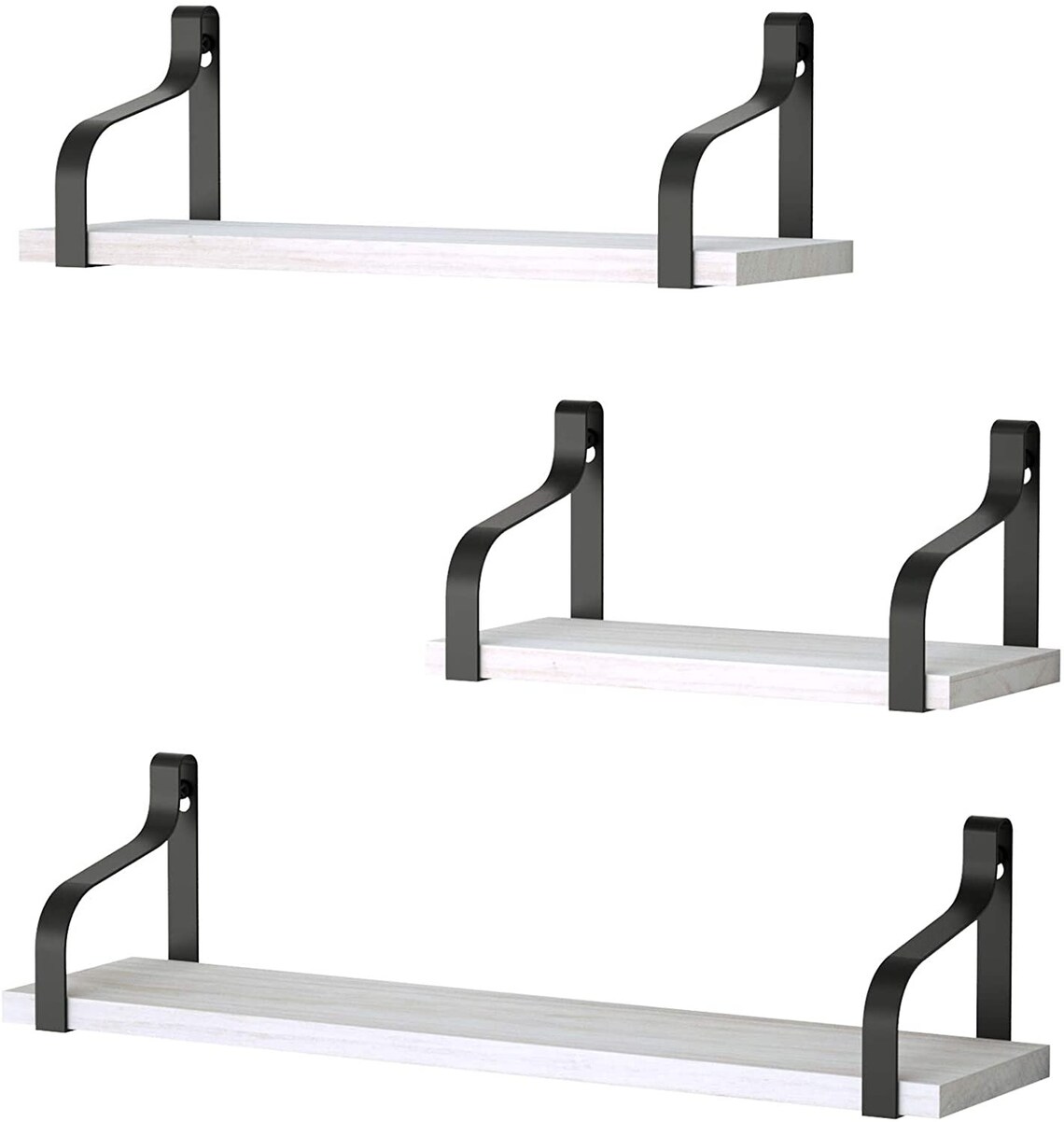 Rustic Wood Wall Shelves Set of 3 for Bedroom Bathroom and Etsy