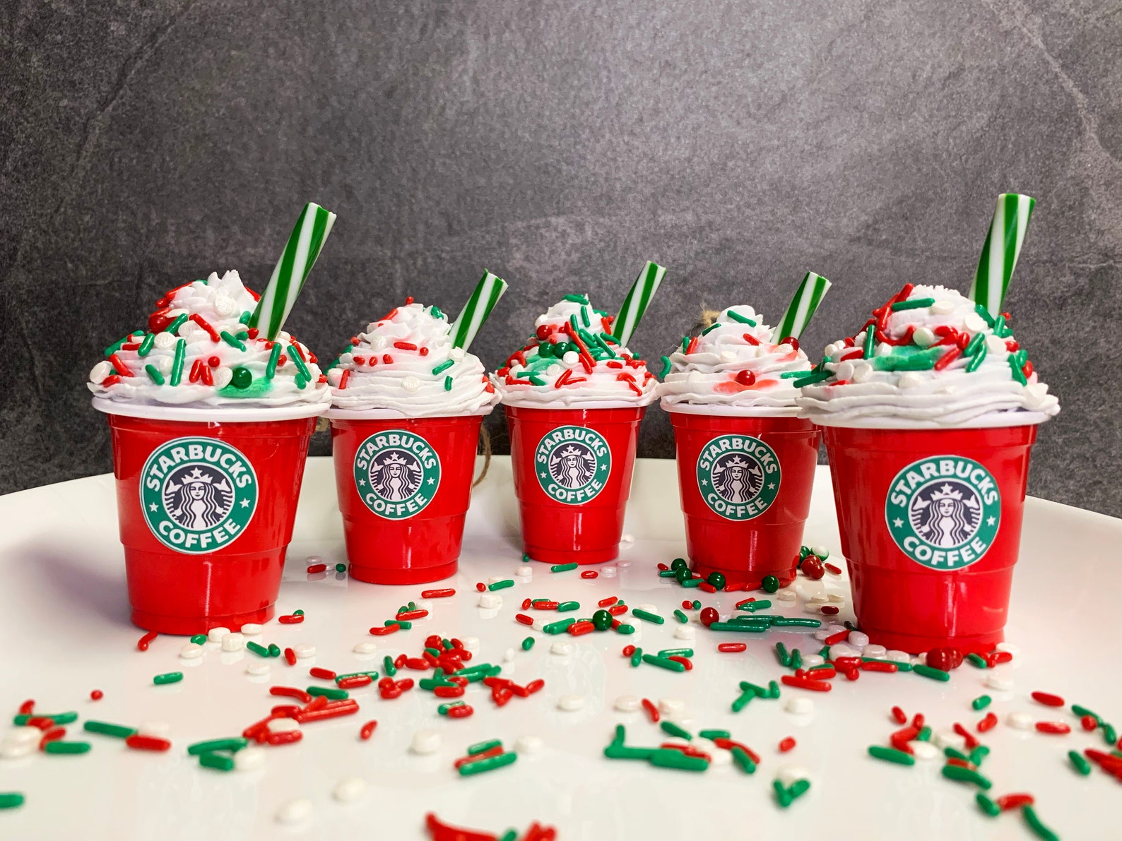 Mini Starbucks Ornament Christmas at Starbucks Mini drink Etsy