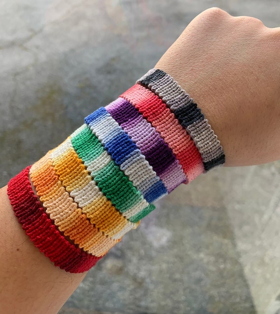 Customized Candy Stripe Friendship Bracelet -  Canada