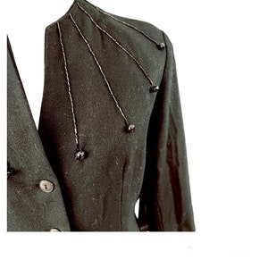 Vintage Kohler Couture Black Women’s Beaded Jacket Size L-XL