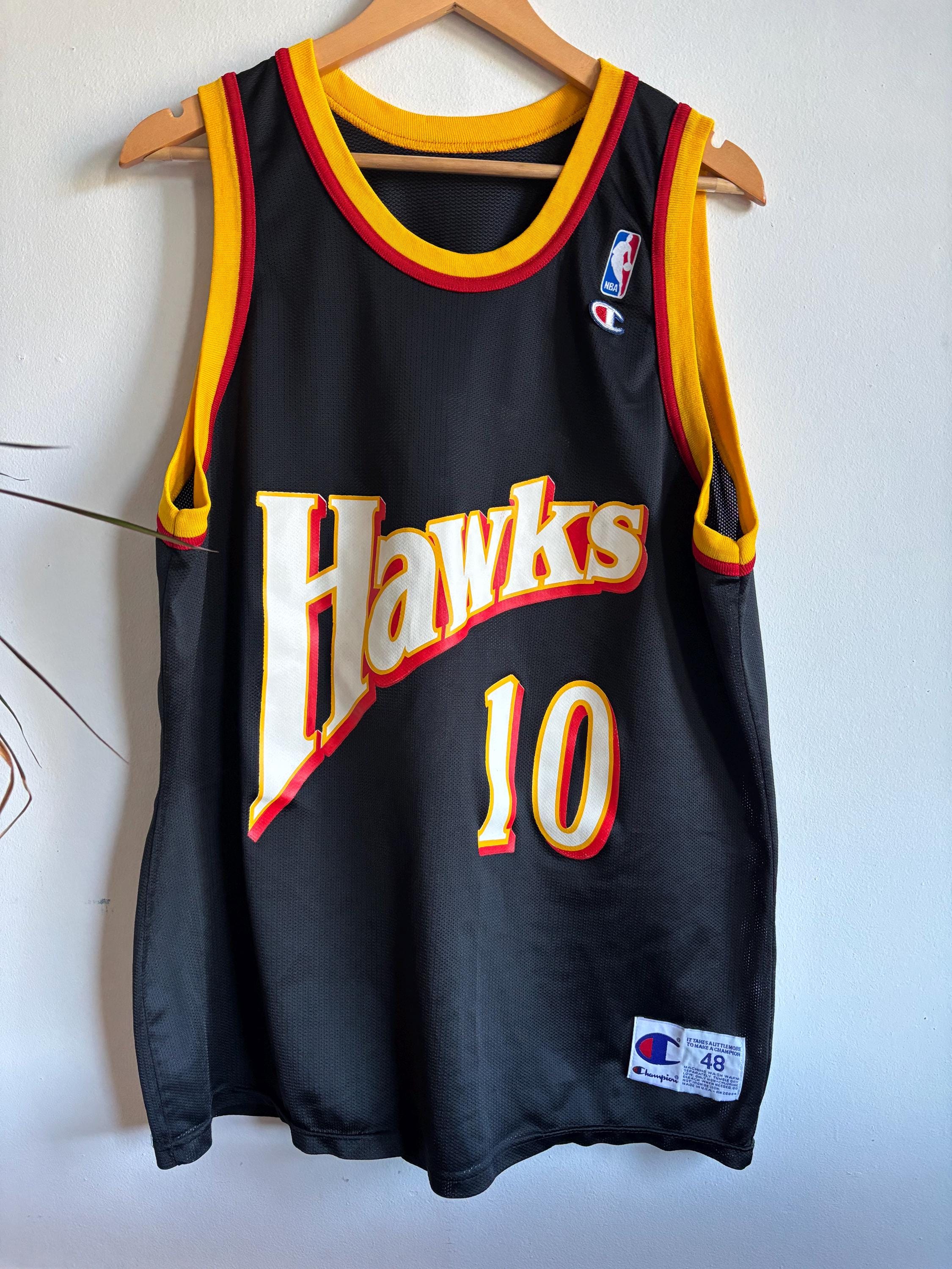 Vintage Mookie Blaylock Atlanta Hawks Jersey Size 48 Champion