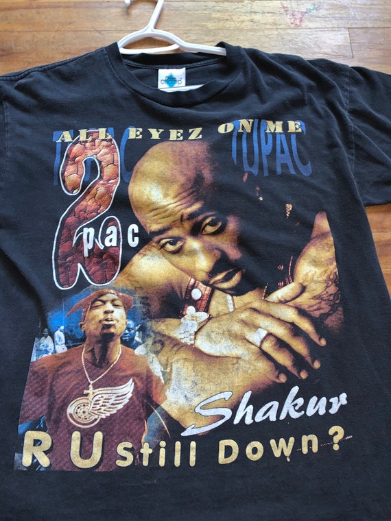 Vintage Bootleg Tupac Shakur 90s Rap T Size L
