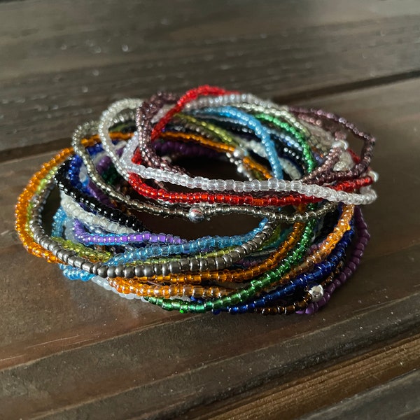 Solid Seed Bead Bracelet