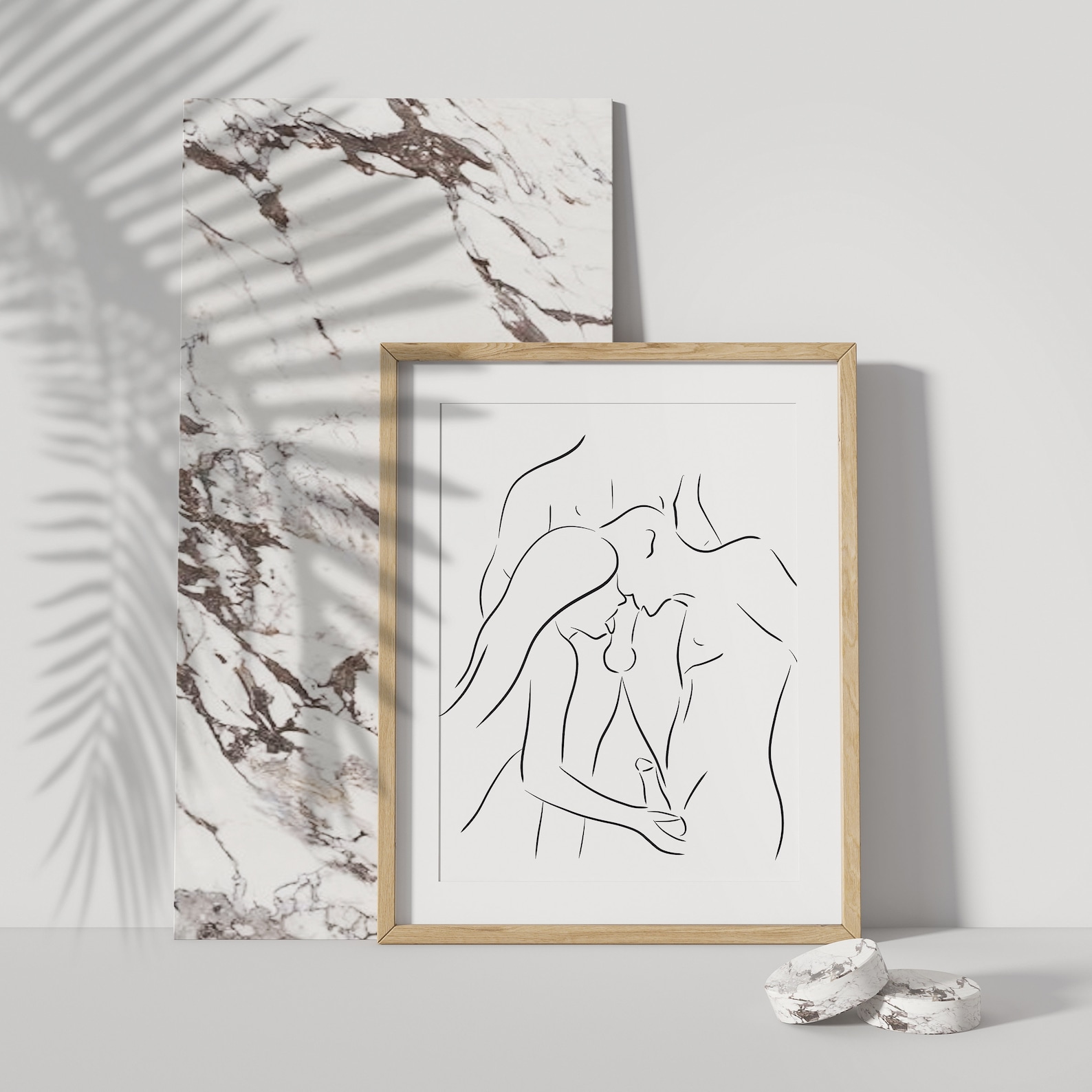 Erotic Line Art Print Threesome Line Drawing MMF Blowjob Etsy