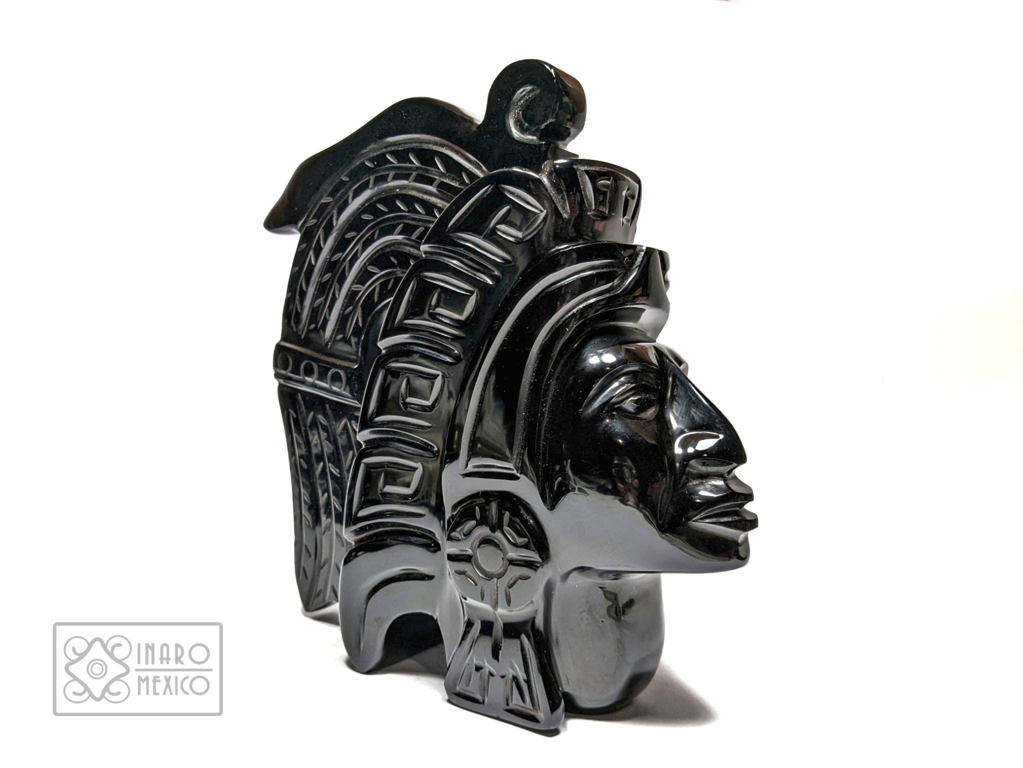 Mayan Headdress Sculpture Black Obsidian Sculpture. 8 Etsy