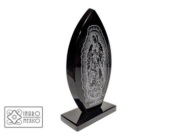 Our Lady of Guadalupe, Virgin of Guadalupe, obsidian figure, Tonantzin, 6&quot;.
