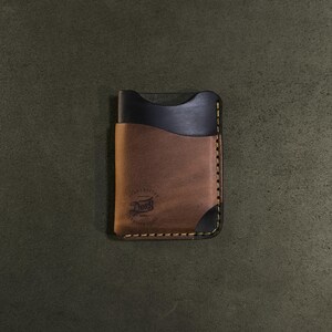 Handgefertigte Echtleder Geldbörse - Minimalistische Herren Geldbörse, Kartenhalter, Geschenk Leder Zubehör - Leder Geldbörse