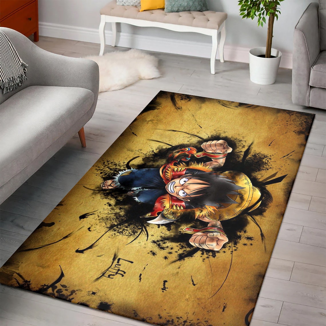Anime Cute Floor Rug Carpet Room Home Living Rug Japanese Etsy