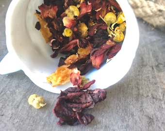 Fruit Punch Hibiscus Tea - Fruity hibiscus tea - Great for cold brew - refreshing looseleaf organic herbs