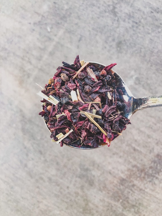 Watermelon Lime Hibiscus Tea- elderberry tea - Fruity Tea - - Looseleaf Caffeine Free Tea -  - Lemongrass -