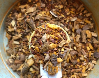 Golden Chai Tea - Turmeric, Ginger, Licorice Root Tea - Caffeine Free Loose Leaf Tea - DIY golden milk - Drink Mix - Spice Tea - Hot Drink