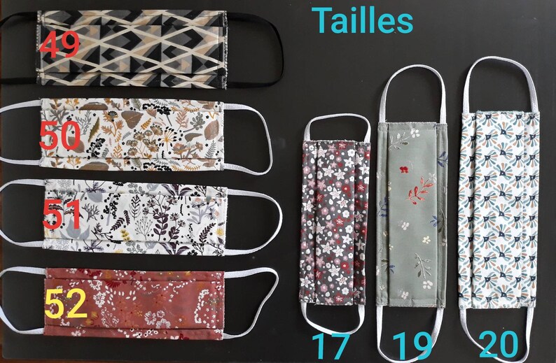 BONNYCO Lot 3 Masques Tissu Lavables Noir Certifiés UNE 0065 - Réutilisables Jusqu'à 50 Lavages