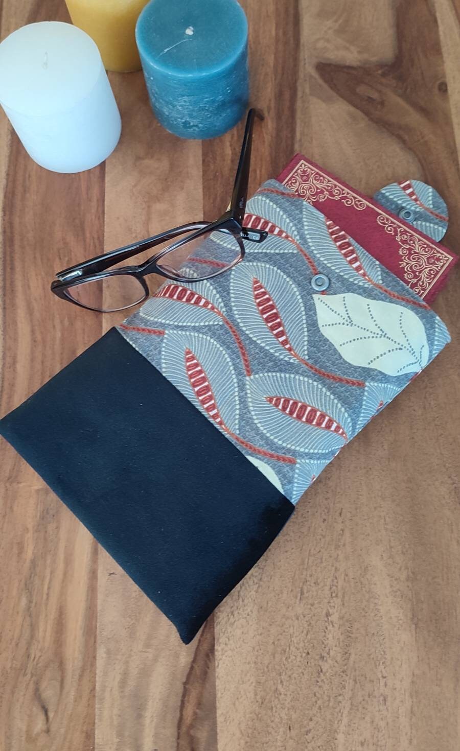Protège livre poche avec rabat ajustable lin turquoise tissu japonais,  cadeau femme personnalisé - Un grand marché