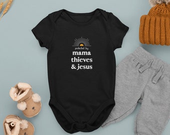 Protected By Mama, Thieves & Jesus | Infant Bodysuit | Essential Oils | Oily Mama | Oily Babies