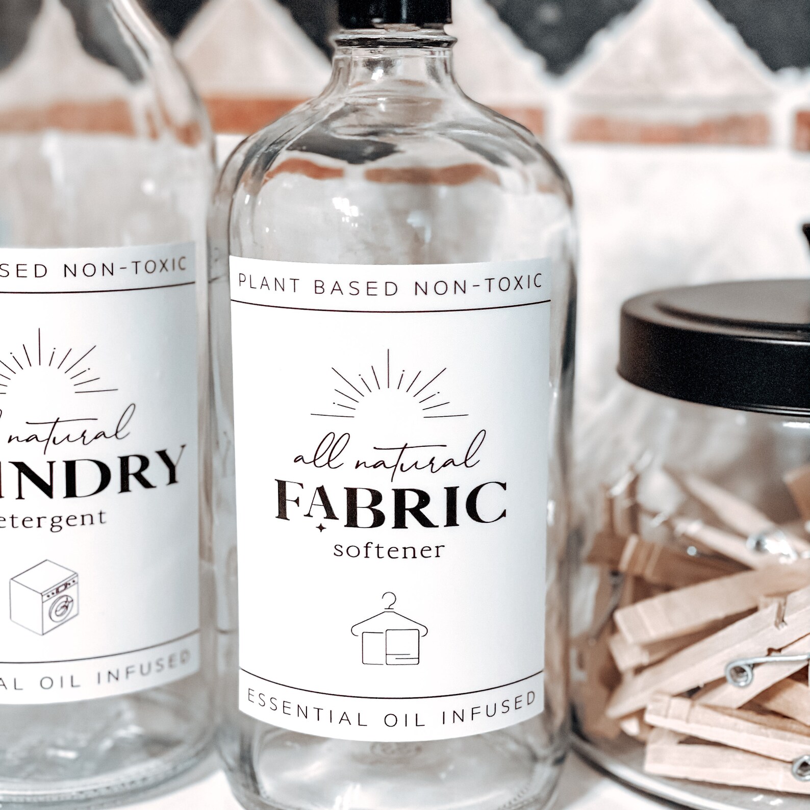 Fabric Softener Label 32oz. Glass Label Detergent Label Etsy