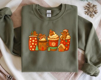 Gingerbread Cookie Crew Sweatshirt, Cute Christmas Baking Sweatshirt, Cookies Sweatshirt, Cookie Lover Shirt, Cozy Gift For Women And Family