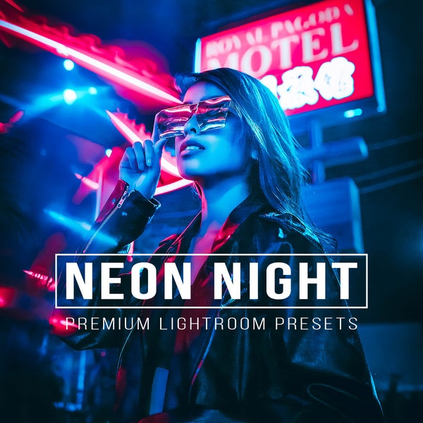 10 NEON NIGHT Lightroom Mobile and Desktop Presets Premium | Neon Mobile Presets, Tokyo Presets, Lightroom Presets, Presets, Night City