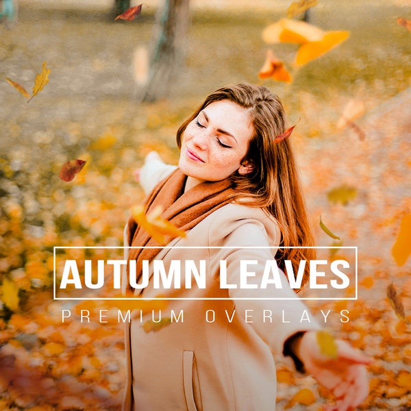 70 AUTUMN OVERLAYS | Autumn Photo Overlays for Photoshop, Realistic Leaves, Autumn Leaf, Autumn Overlays, Falling Leaves, Photoshop Overlays